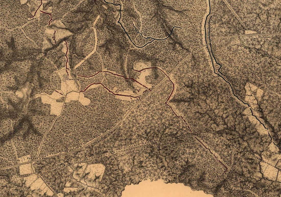The Wilderness on Michler's period survey