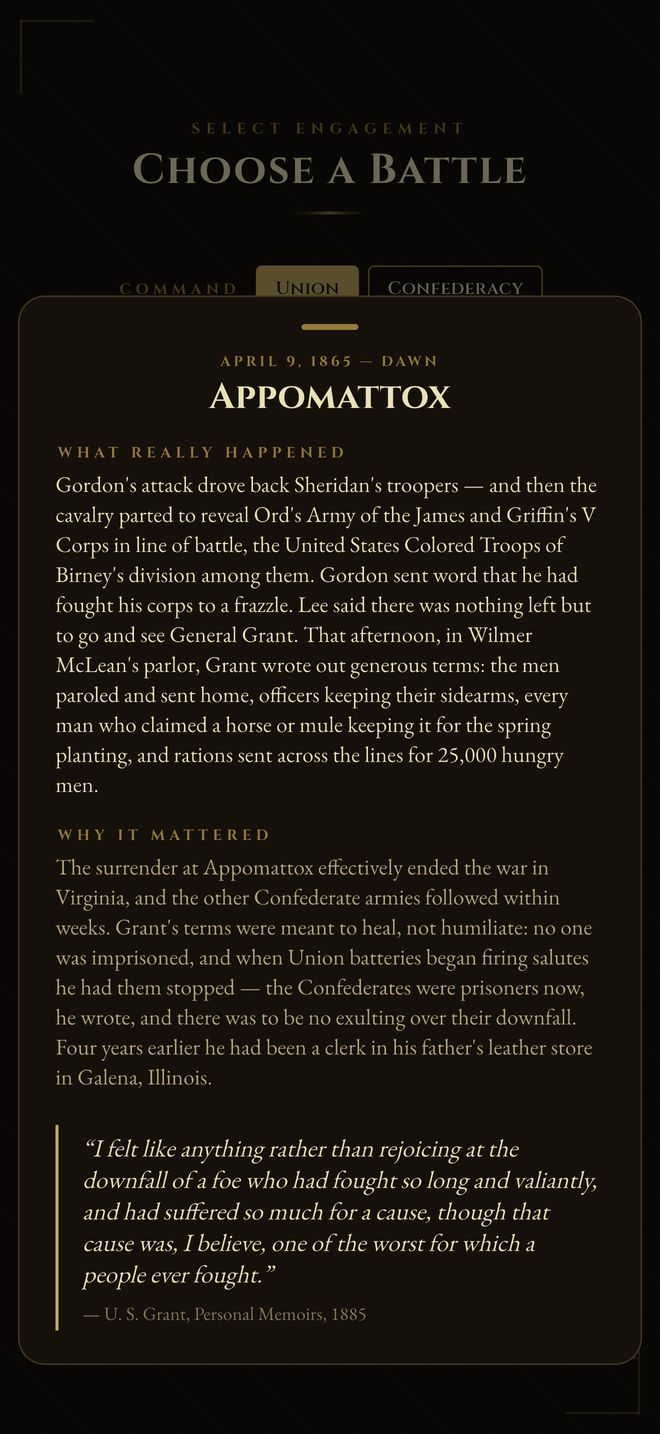 What really happened at Appomattox